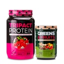 Nutrology TRIPACT Protein Powder, 7- in-1 Strava Náhradní Shake, Superberry (40 Služeb) Zelené & Ovoce Powder- Přirozeně sourced Superfood, Vanilla Skořice (30 Služeb)