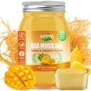 ACEYO (18 OZ) Irish Sea Moss Gel Raw Vegan Mango Ananas Flavor 102 Vitamíny a minerály Wild Sklizeň Non- GMO