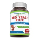Pure Naturals Red Yeast Rice 1200 Mg per Serving, 240 Kapsle dodatek 124; Non- GMO CLANE124; Gluten Free CLANE124; Made in USA