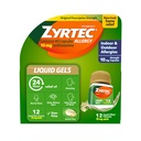 Zyrtec 24 hodinová alergie Relief Liquid Gels, Antihistaminika Kapsle s Cetirizin HCl Alergie Medicine pro All- Day Relief from Runny Nose, Nutzing, Itchy Eyes & More, 12 Počet