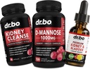 Ledviny Cleanse & D Mannose doplňky - Ledviny Detox & močový měchýř Podpora tekuté kapky dodatek, D-Mannose 500mg 1000mg Kapsle - DMannose Cranberry, Podpora ledvin, močový měchýř & Trakt Zdraví