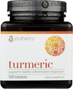 Youtheory Turmeric Advanced Dietní dodatek, Podporuje zdravé záněty reakce, 120 Tablety