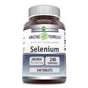 Amazing Applicas Selen 200 Mcg CLAS124; Tablety dodatek CLAS124; Non- GMO CLAS124; Gluten- Free CLAS124; Made in USA (1 balení 124; 240 Počet)