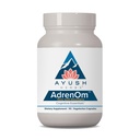 Ayush Herbs AdrenOm - Ayurvedic Adrenal and Stress- Support Supplementary for Women & Men, Ashwagandha & Eleuthero na podporu rovnováhy nadledvin, kognitivní funkce & klid - 90 Vegetariánské kapsle (1 Počet)