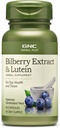 GNC Bylinné Plus Bilberry Extract a Lutein dodatek, Vegetariánské, Podporuje oční a vizní zdraví, 60 Služeb