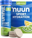 Nuun Sport Electrolyte Tablety s hořčík, vápník, draslík, chlorid & sodík, gluten zdarma & Vegan, Lemon Lime, 4 balení (40 Služeb celkem)