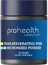 ProHealth Longevity Micronized Trans Resveratrol Powder 30 Grams - 98% Čistá farmaceutická třída, 1000 mg na Scoop, Superior Absorpce a biologická dostupnost