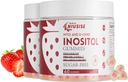 Inositol Gummies, Inositol dodatek s Myo- Inositol & D- Chiro Inositol + vitamin D3, Ideální 40: 1 poměr, s hořčík Glycinát 400mg, podporuje Pravidelný cyklus pro ženy, Vegan, 2 Pack