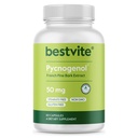 BESTVITE Pycnogenol 50mg (60 kapslí) - Francouzský námořní pine Bark Extract - No Stearates - Gluten Free - Non GMO