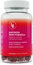 Železné žvejky - 20 mg vysoké absorpce Železo + vitamín C, B12 & Folát - Vegan, Non GMO, Gluten Gluten zdarma - Podpora energie a anémie - 60 Ct
