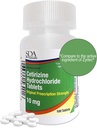 SDA Laboratories All Day 24- Hour Alergics Medicine 100 Count Antihistamin for Alergies, Pollen, Hay Fever, Dry, Itchy Eyes Itchy 124; Cetirizin HCl 10mg Tablety
