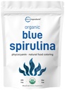 Organic Blue Spirulina Powder (Phycocyanin Extract), 60 Servings - No Fishy Smell, 100% Vegan Protein from Blue- Green Algae, Natural Luminous Food Coloring for Smoothies, Pečení, Nápoje & Vaření