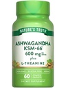 Nature 's Truth KSM- 66 Ashwagandha IR 124; 60 Caplet IR 124; s L-Theanine IR 124; Vegan, Non-GMO, & gluten zdarma dodatek