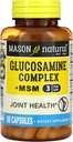 MASON NATURAL Glucosamine Complex Plus MSM s vitamínem C - podporuje společné zdraví, lepší pružnost a mobilitu, 90 Kapsle