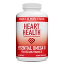Heart Health Essential Omega 3 Rybí olej s vitaminem E - High potency Omega 3 Rybí olej dodatek s EPA & DHA - Neškodné Softgels ze Sardins & Ančovies - Non- GMO, gluten zdarma - 60 Služeb