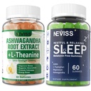 NEVISS Melatonin Gummies + Ashwagandha Gummies 2000mg