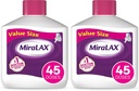 MiraLAX Gentle Consticle Relief Laxative Powder, Stool Softener s PEG 3350, pracuje přirozeně s vodou ve Vašem těle, No Harsh vedlejší účinky, Osmotic Laxative, 1 Doporučený lékař (Balení 2)