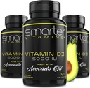 (3 balení) Chytrý vitamin D3 5000 IU v Avocado Oil 125mcg 270 Mini Softgels