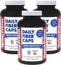 Yerba Prima Daily Fiber Kapsle, 180 Caps (Balení 3) - Rozpustný dietní doplněk vlákna - Colon Cleanse - Gut Health - Zácpa Relief, Vegan, Non- GMO, gluten- bez