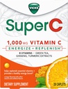 Vicks Super C Energize + doplnit denní dietní dodatek s vitaminem C, B vitaminy, zelený čaj, ženšen, a kurkuma extrakt pomoci doplnit základní vitamíny *, 28 Kaplety