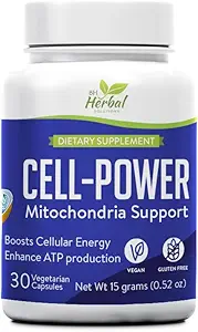 CellPower Mitochondrial Support - Mitochondrial Energy Boost Bylinný dodatek - Přírodní podpora pro zvýšenou produkci a buněčnou vitalitu ATP - 100% přírodní a bylinné