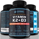 K2 D3 doplněk vitamínu 5000 Iu - pro zdravější kosti, krev, srdce a lepší imunitu - zvýšená absorpce vápníku bioperinem - 100% přírodní a alergen- bez vitaminu D3 K2 Mk7 5000 Iu