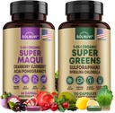 All in One Superfood Bundle - Super Maki Berry & Super Green - Gut Health, Imunite, Skin, Wellness Support - Non GMO, Gluten Free, Veganské doplňky