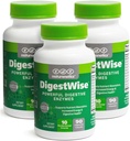 DigestWise trávicí enzymy - 10 Výkonné Veganské enzymy na podporu trávení, plyn, nafouknutí a zácpa Relief - Keto Friendly - Lab Tested - 90 Kapsle (3)
