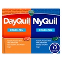 Vicks DayQuil & NyQuil Co- Pack, Cold & Flu Medicine, Powerful Multi- Symptom Daytime & Nighttime Relief for Head, Fever, Sore Throat, Minor Aches & Pains, & Cough, 72ct