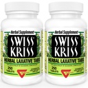 Švýcarské Kriss Bylinné Laxativní tablety, Přírodní laxativy pro Zácpa Relief, Senna Laxative, 250 tablet, (Balení po 2)
