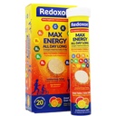 Redoxon Max Energy, Helps Support Inmune System, Citrus Flavor, 20 Effervescent Tablety, 2.82 Oz, Box