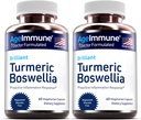 Turmerický dodatek s 65% Boswellia Serrata Extract with Black Pepper as Bioperin - Inulin -Turmeric Curcumin 95% Extract for Health Inflactive Response and Gut Health - 60 Kapsle - 2 Pack
