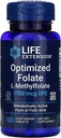 Life Extension Optimalizovaný folát L- methylfolát 1000 mcg Vegetariánské tablety 2 balení
