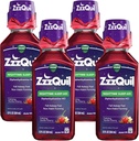 ZzzQuil, Nighttime Sleep Aid Liquid, 50 mg Difenhydramine HCl, No.1 Sleep- Aid Brand, Calming Vanilla Cherry Flavor, Non-Habit Forming, 12 FL OZ (balení po 4)