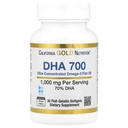 California Gold Nutrition DHA 700 Fish Oil Pharmaceutical Grade Fish Oil with DHA - Support for Brain & Cardicular Health - Gluten Free, Non- GMO - 1000 mg - 30 Fish Gelatin Softgels