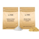 Čisté původní ingredience Brewer 's kvasnice a vápníku Citrát Bundle, 1 LB každý, žádné přísady nebo plnidla, doplňky