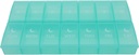 7 dní Týdenní Pill AM PM Organizátor, ShysTech Velký Pouzdro Pill Box 2 čas denně pro pilulky / léky / doplňky / vitamín (zelený)