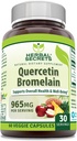Bylinné tajemství Quercetin 800 Mg s Bromelain 165 Mg Dodatek 124; 60 Veggie Kapsle 124; Non- GMO 124; Gluten- Free Yellow 124; Made in USA