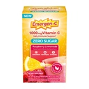 Emergen- C Nulový cukr 1000 mg vitamin C prášek pro denní imunitní podporu kofein zdarma vitamín C doplňky se zinkem a mangan, B vitaminy a elektrolyty, Malina Lemonade Flavor - 36 Počet