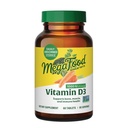 MegaFood Vitamin D3 1000 IU (25 mcg) - vitamín D doplňky s reálným jídlem, imunitní podpora, podporuje kosti, zuby & svaly, vegetariánské, gluten- Free, Non- GMO, Kosher - 60 Tablety, 60 Služeb