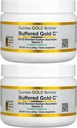 California Gold Nutrition Buffered Vitamin C Powder, Non- Acidic, Gold C, USP stupeň Ascorban, Vhodné pro vegany a vegetariány, 8.40 oz (238 g), 2 balení