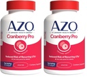 AZO Cranberry Pro Urinary Tract Health Appendix 600mg PACRAN, 1 Podání: Více než 1 sklenka brusinkové šťávy, Cukr zdarma Cranberry pilulky, Non- GMO 100 Softgels (balení po 2)