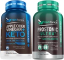 Herbtonika Apple Cider Ocet Kapsle Plus Keto BHB 124; Tuk Burner & hubnutí doplněk pro ženy a muže - Prostate Supplement pro zdraví mužů 124; s Saw Palmetto Beta Sitosterol