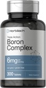 Horbäach Triple Boron Complex 6 mg dodatek 124; 300 Tablety 124; pro muže a ženy 124; Vegetarian, Non-GMO & gluten zdarma 124; Triple Action Boron Citrát, Boron Glycinát, Boron Asparate