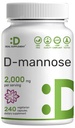 DEAL SUPPLMENT D Mannose 500 mg Kapsle (2,000mg per Serving), 240 Veggie pilulky - rychle působící vodorozpustná forma - Extra síla Močové Trakt (UTI) Podpora zdraví - Non- GMO, Vegan Friendly