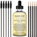 Majestic Pure Castor Oil Eylash Serum - s Apple & Argan kmenovými buňkami - Eylash Growth Serum pro delší silnější řasy, obočí a vlasy - Free Sada kartáče na řasy a řasy aplikátor - 1 fl oz