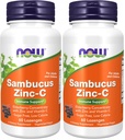 Nyní doplňky, Sambucus Zinc-C s Elderberry koncentrát a vitamín C, 60 Lozeng (balení po 2)