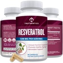 TRUTHENTIKA Resveratrol Dodatek 1200mg - Japonské Knotweed Kapsle - Vysoká potence Trans Resveratrol Nutriční doplňky pro zdravé stárnutí, vibrační kůže a imunitní zdraví - 60 Vegan Kapsle