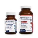 Metagenika Essential Wellness Duo: D3 5000 + K - Imunitní podpora, zdraví kostí a srdce - 60 Softgels & Vysoce absorbovatelné Magnesium Glycinát pro podporu svalů a nervových systémů - 120 Tablet