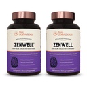 Živé vědomí KSM- 66 Ashwagandha dodatek w / L Theanin & AlphaWave - ZenWell Everyday Stress Relief, Cognitive, Brain Health - Ashwagandha pro muže a ženy - 60 Kapsle (2-Pack)